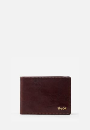BILLETERA DE ESTILO CLÁSICO EN CUERO ITALIANO