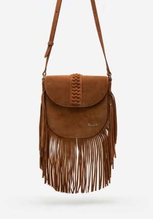 BANDOLERA DE GAMUZA FLECOS BOHO